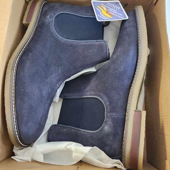 Clarks Men's Jaxen Chelsea Boot, Navy Suede, 8 - Picture 9 of 10